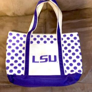 LSU canvas tote bag